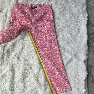 Peace of Cloth Pink & Orange Floral Cropped Pants